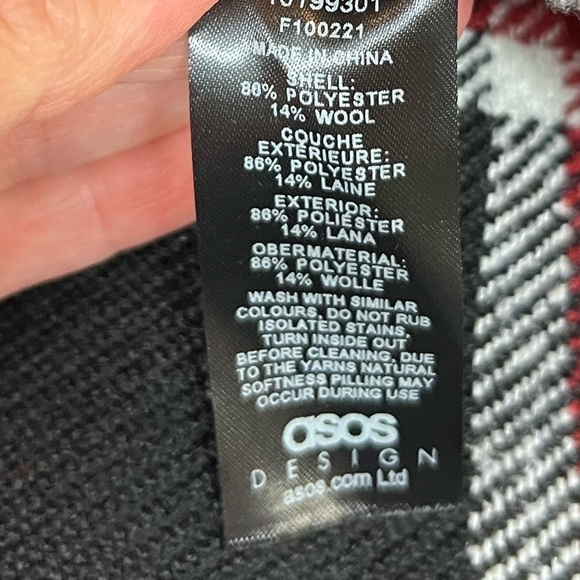 ASOS Design Heavy Long Sleeve Collared Button Down Plaid Flannel Jacket XS - Picture 5 of 9